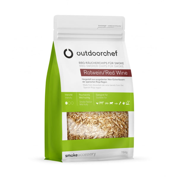 Τσιπς ξύλου καπνίσματος Κόκκινο Κρασί 750gr Outdoorchef