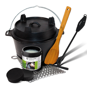 Μαντεμένιο Dutch Oven N.4 - 3.8 Λίτρα - Σετ 5 τεμαχίων Outdoorchef